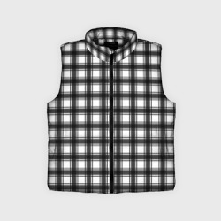 Детский жилет утепленный 3D Black and white trendy checkered pattern