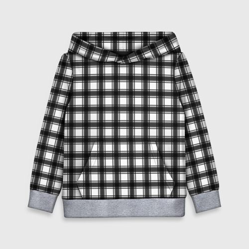 Детская толстовка 3D Black and white trendy checkered pattern, цвет меланж