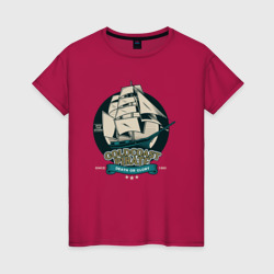 Женская футболка хлопок Большой пиратский корабль