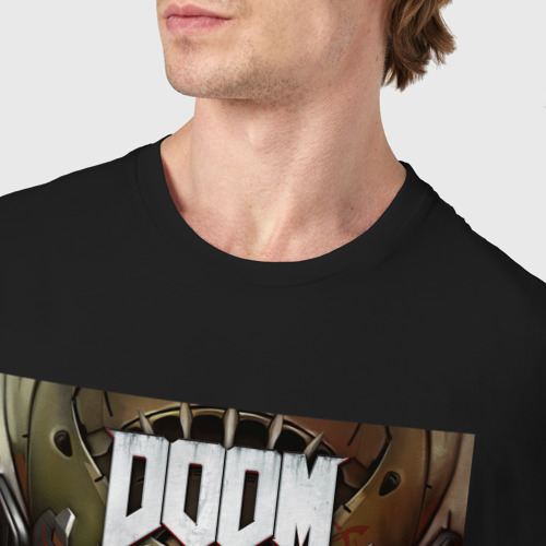 Мужская футболка хлопок Doom eternal - poster, цвет черный - фото 6