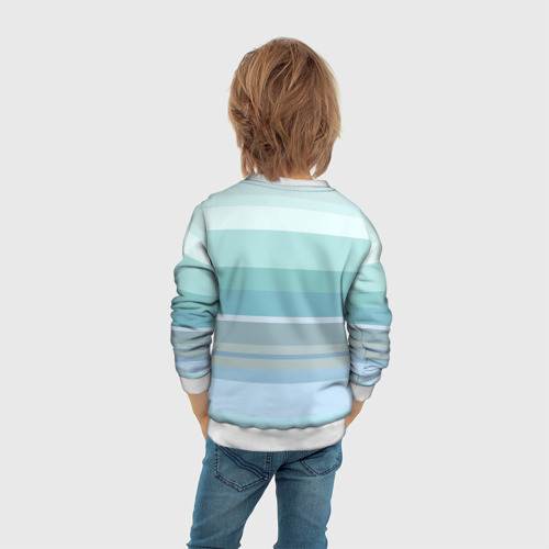 Детский свитшот 3D Морские линии, цвет 3D печать - фото 6