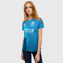Женская футболка 3D Волгоград - ФК Ротор - фото 2