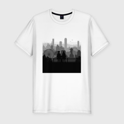 Вид города Екатеринбурга – Мужская футболка хлопок Slim с принтом купить