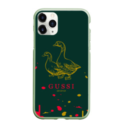 Чехол для iPhone 11 Pro матовый Gucci - ga ga ga - краска