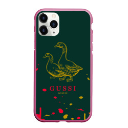 Чехол для iPhone 11 Pro Max матовый Gucci - ga ga ga - краска