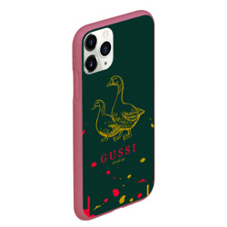 Чехол для iPhone 11 Pro Max матовый Gucci - ga ga ga - краска - фото 2