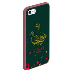 Чехол для iPhone 5/5S матовый Gucci - ga ga ga - краска - фото 2