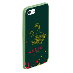 Чехол для iPhone 5/5S матовый Gucci - ga ga ga - краска - фото 2