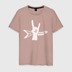 Гитара и Рука – Мужская футболка хлопок с принтом купить со скидкой в -20%