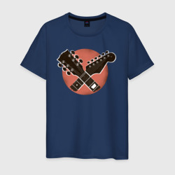 Две Гитары В Красном Кругу – Мужская футболка хлопок с принтом купить со скидкой в -20%