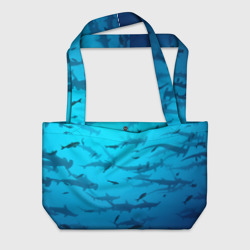 Пляжная сумка 3D Акулы - океан