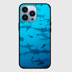 Чехол для iPhone 13 Pro Акулы - океан
