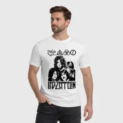 Мужская футболка хлопок Led Zeppelin Black - фото 2