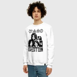 Мужской свитшот хлопок Led Zeppelin Black - фото 2