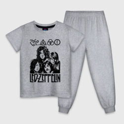 Детская пижама хлопок Led Zeppelin Black