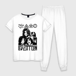 Женская пижама хлопок Led Zeppelin Black