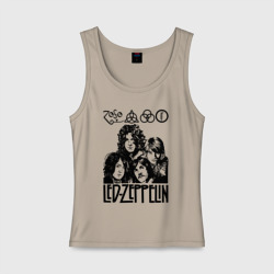 Женская майка хлопок Led Zeppelin Black