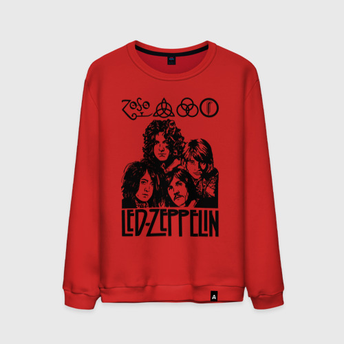 Мужской свитшот хлопок Led Zeppelin Black, цвет красный