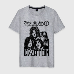 Мужская футболка хлопок Led Zeppelin Black