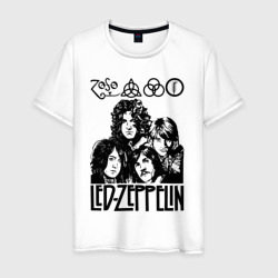 Мужская футболка хлопок Led Zeppelin Black