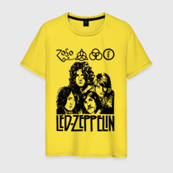 Мужская футболка хлопок Led Zeppelin Black