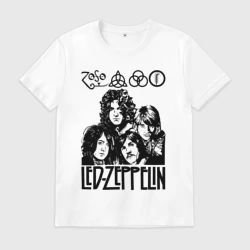 Мужская футболка хлопок Led Zeppelin Black