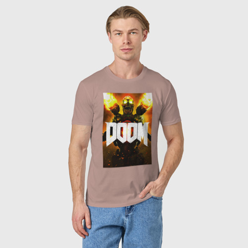 Мужская футболка хлопок Doom - Apex revenant, цвет пыльно-розовый - фото 3