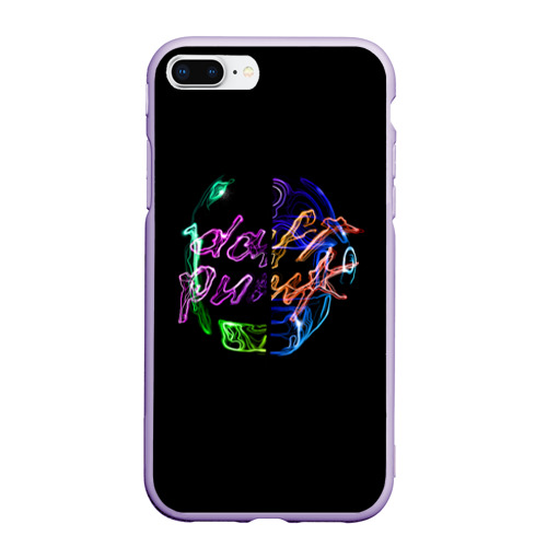 Чехол для iPhone 7Plus/8 Plus матовый Daft punk фанк, цвет светло-сиреневый