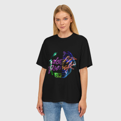 Женская футболка oversize 3D Daft punk фанк - фото 2