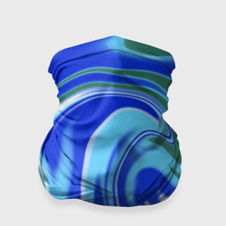 Бандана-труба 3D Тай-дай с синим, зелёным и белым цветом