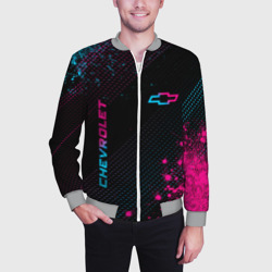 Мужской бомбер 3D Chevrolet Neon Gradient - фото 2