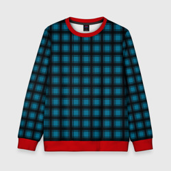 Детский свитшот 3D Black and blue plaid