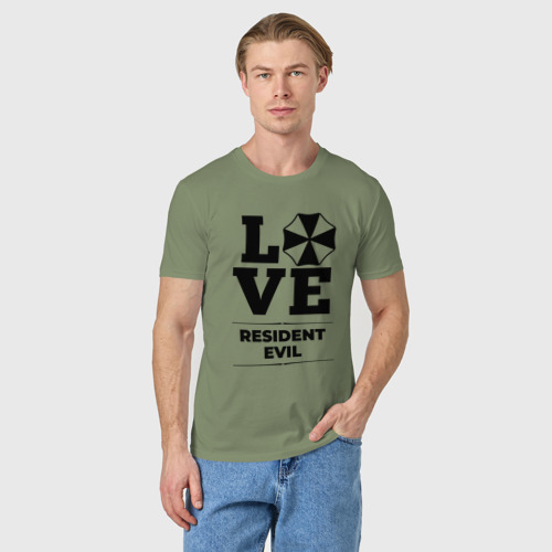 Мужская футболка хлопок с принтом Resident Evil Love Classic, фото на моделе #1