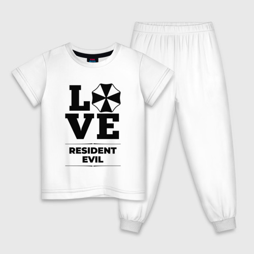Детская пижама хлопок с принтом Resident Evil Love Classic, вид спереди #2