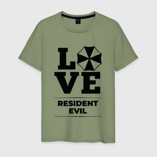 Мужская футболка хлопок с принтом Resident Evil Love Classic, вид спереди #2