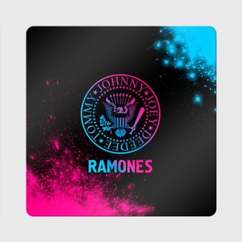 Магнит виниловый Квадрат Ramones Neon Gradient