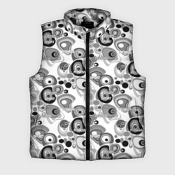 Мужской жилет утепленный 3D Black and white sport pattern