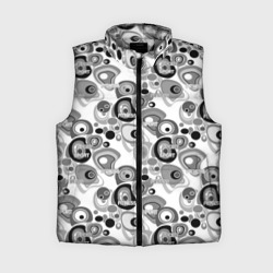 Женский жилет утепленный 3D Black and white sport pattern