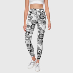 Леггинсы 3D Black and white sport pattern - фото 2