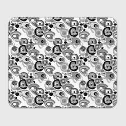 Прямоугольный коврик для мышки Black and white sport pattern