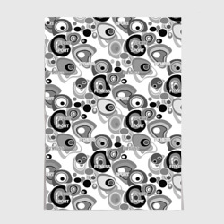 Постер Black and white sport pattern