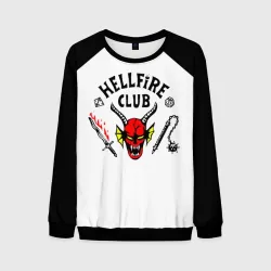 Мужской свитшот 3D+ Stranger Things HellFire Club