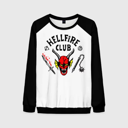 Мужской свитшот 3D+ Stranger Things HellFire Club