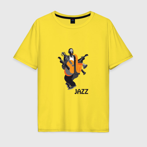 Мужская футболка хлопок Oversize с принтом Jazz - Africa, вид спереди #2
