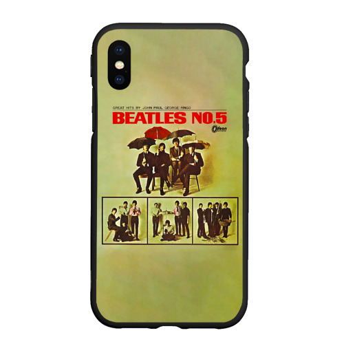 Чехол для iPhone XS Max матовый Beatles N0.5, цвет черный