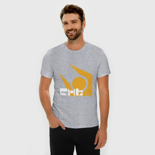 Мужская футболка хлопок Slim Half life - city 17, цвет меланж - фото 3