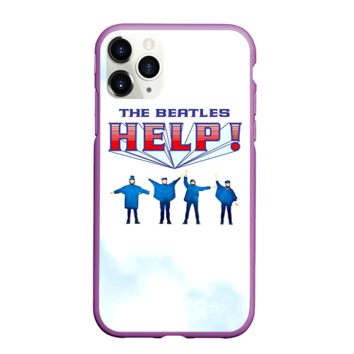 Чехол для iPhone 11 Pro Max матовый The Beatles Help!, цвет фиолетовый