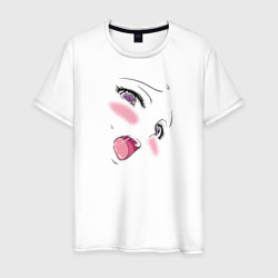 Ахегао щёчки – Мужская футболка хлопок с принтом купить со скидкой в -20%