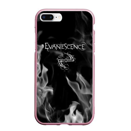 Чехол для iPhone 7Plus/8 Plus матовый Evanescence - пламя, цвет розовый
