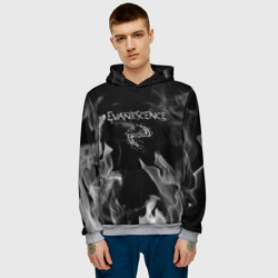 Мужская толстовка 3D Evanescence - пламя - фото 2